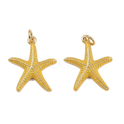 Brass Enamel Pendants KK-L241-22G-1