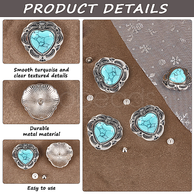 8 Bags Alloy Decorative Rivets BUTT-CP0001-21-1