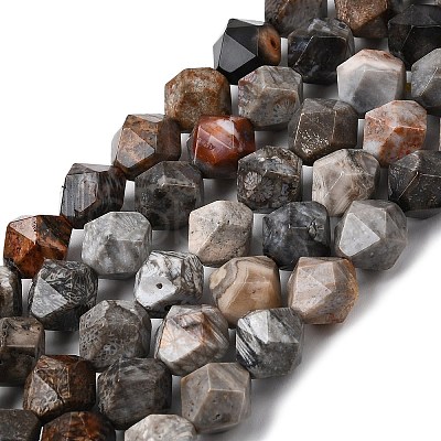 Natural Fossil Coral Beads Strands G-Z119-A26-03-1