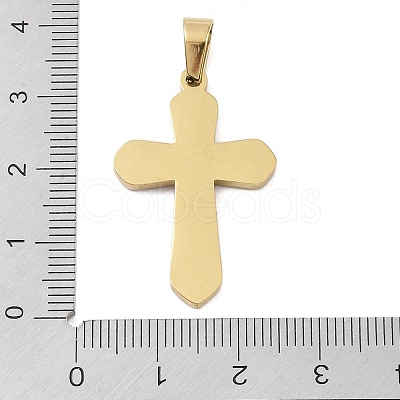 Ion Plating(IP) 304 Stainless Steel Enamel Rhinestone Pendants STAS-Q325-05I-G-1