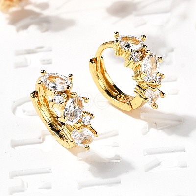 Brass Hoop Earrings EJEW-S256-03A-G-1