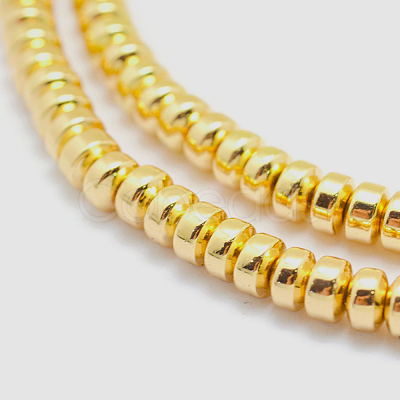 Electroplate Non-magnetic Synthetic Hematite Beads Strands X-G-L485-04A-G-1
