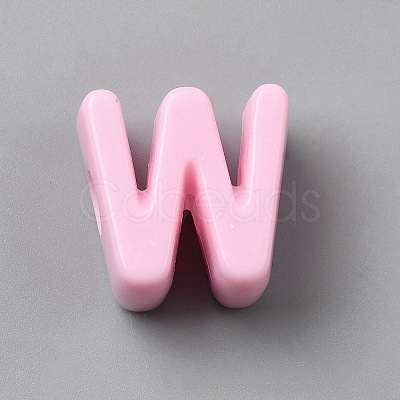Acrylic European Beads OACR-WH0050-09W-1