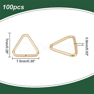 PandaHall Elite Brass Triangle Linking Ring KK-PH0009-11-1