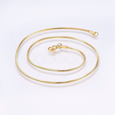 304 Stainless Steel Snake Chain Necklaces NJEW-F221-05G-1