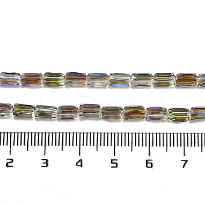 Electroplate Glass Beads Strands GLAA-Q101-02A-HP03-1
