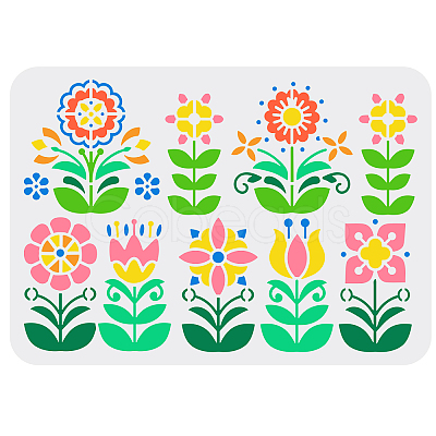 Plastic Drawing Painting Stencils Templates DIY-WH0396-203-1