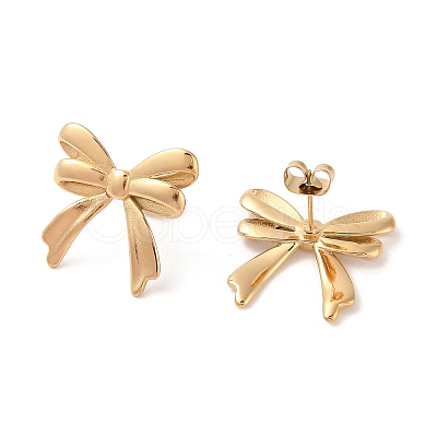 304 Stainless Steel Stud Earrings EJEW-S227-30G-08-1