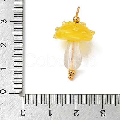 304 Stainless Steel with Handmade Bumpy Lampwork Pendants LA-CBA4231-01B-G-1