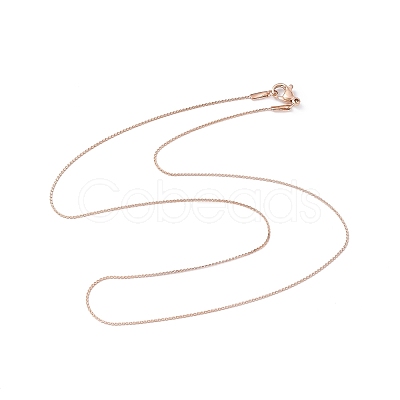 Ion Plating(IP) 304 Stainless Steel Serpentine Chain Necklace for Men Women NJEW-G076-01B-RG-1