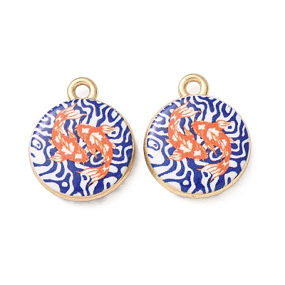 Printed Alloy Pendants AL-CBA7256-22G-1