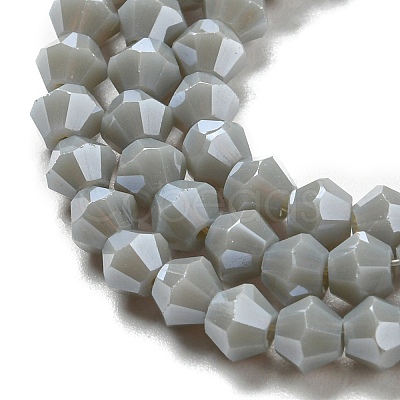 Opaque Solid Color Electroplate Glass Beads Strands GLAA-F029-P4mm-C14-1