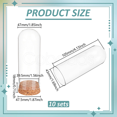 10Pcs Glass Dome Cover AJEW-BC0008-80-1