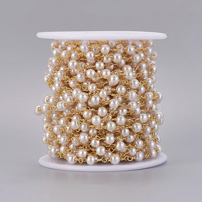 Handmade Acrylic Imitaion Pearl Beaded Chains CHC-K007-H01-1