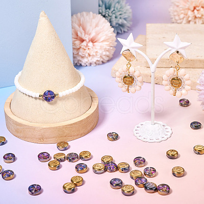 100Pcs 5 Styles Electroplated Glass Bead GLAA-TA0002-95B-1