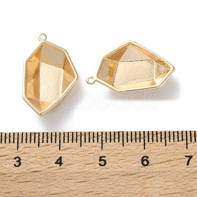 Brass Pendant Rhinestone Settings KK-C079-13G-1