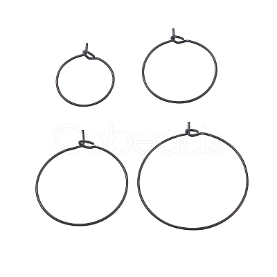 24Pcs 4 Size 316L Surgical Stainless Steel Hoop Earring Findings X1-STAS-ZZ0001-03EB-1