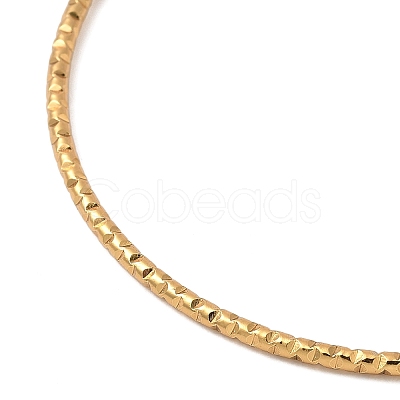 7Pcs PVD Vacuum Plating 304 Stainless Steel Textured Bangles Set for Women BJEW-A011-12D-G-1
