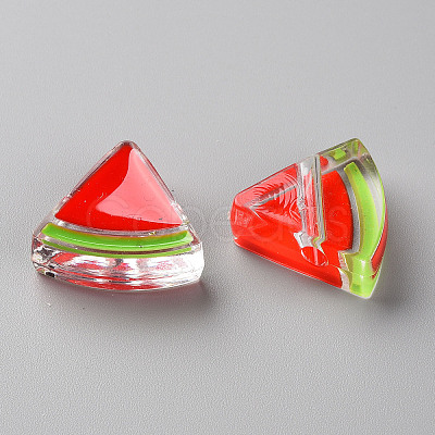 14Pcs 7 Style Transparent Enamel Acrylic Beads TACR-FS0001-18-1