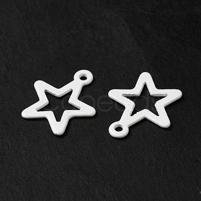 Spray Painted 201 Stainless Steel Charms STAS-I672-14B-1