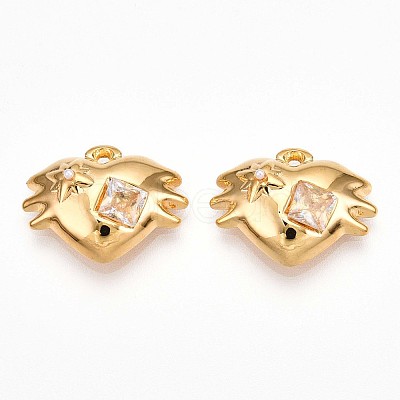 304 Stainless Steel Rhinestone Pendants STAS-T064-53-1
