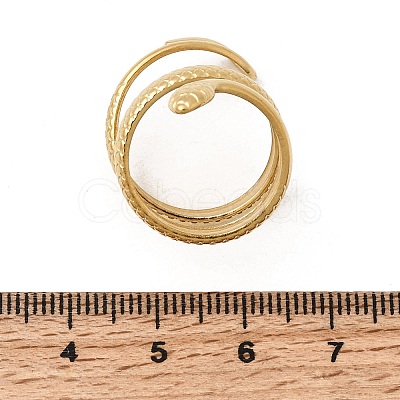 304 Stainless Steel Cuff Open Rings STAS-H259-02G-1