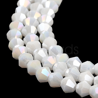 Opaque Solid Color Electroplate Glass Beads Strands LS-EGLA-A039-P4mm-B15-1