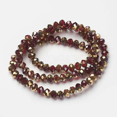 Electroplate Transparent Glass Beads Strands LS-EGLA-A034-T4mm-O04-1