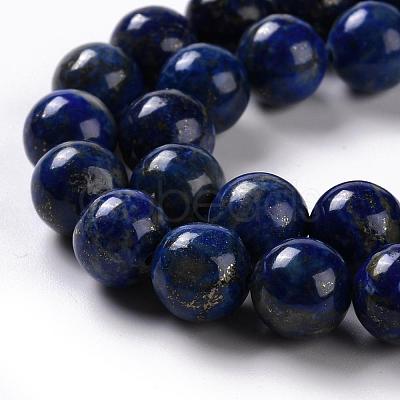 Natural Dyed Lapis Lazuli Bead Strands G-G953-04-10mm-1