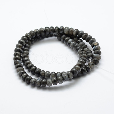 Natural Labradorite Beads Strands G-G665-06-6x4mm-1