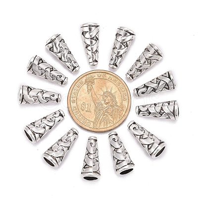 Tibetan Style Alloy Bead Cone X-TIBEB-00821-AS-R-1