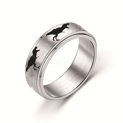 Rotating 201 Stainless Steel Anxiety Relief Rings for Women Men PW-WG4928D-03-1