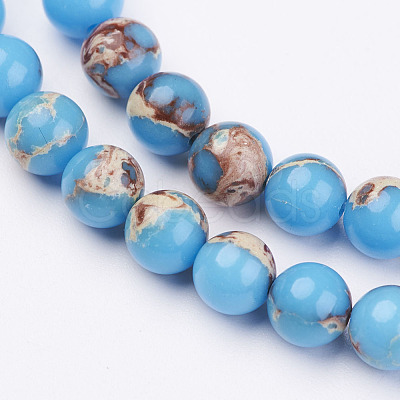Natural Imperial Jasper Bead Strands X-G-P260-01-6mm-1