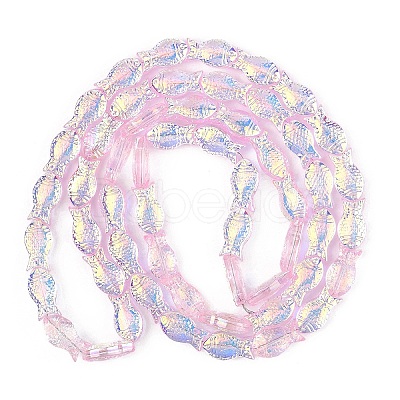 1 Strand Transparency Electroplate Glass Beads Strands GLAA-YW0004-90F-1