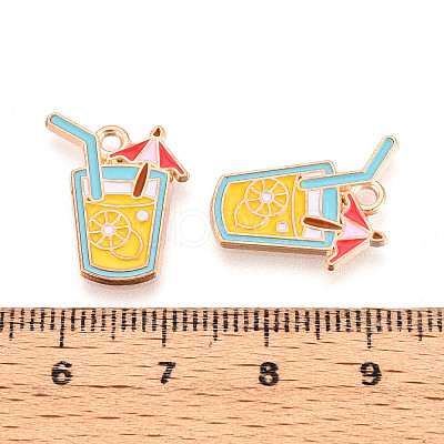 Beach Theme Alloy Enamel Pendants X-ENAM-T022-33F-1