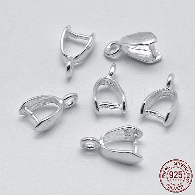 Anti-Tarnish Rhodium Plated 925 Sterling Silver Pendant Bails STER-E050-01P-1