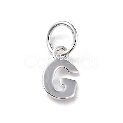 925 Sterling Silver Letter Charms STER-C012-01S-G-1