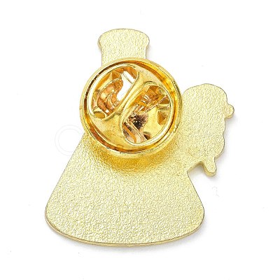 Chemical Flask with Rose Alloy Enamel Brooches ENAM-C001-18G-1