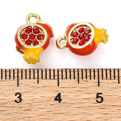 Alloy Enamel With Rhinestone Pendants PALLOY-S032-02C-1