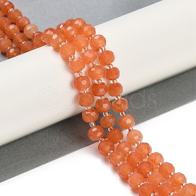 Natural Orange Aventurine Beads Strands G-H057-A02-01-1
