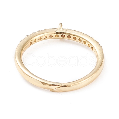 Brass Cuff Finger Ring Settings X-KK-L155-34G-1