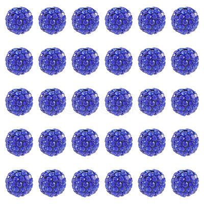 30Pcs Pave Disco Ball Beads RB-TA0001-26D-1