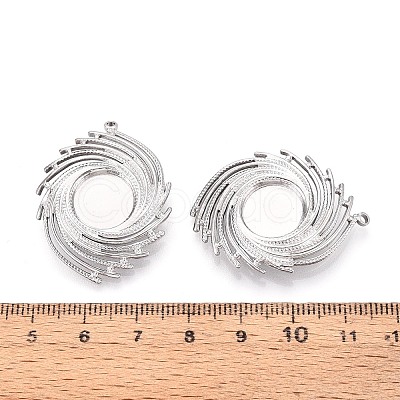 304 Stainless Steel Pendant Cabochon Settings STAS-T067-23P-1