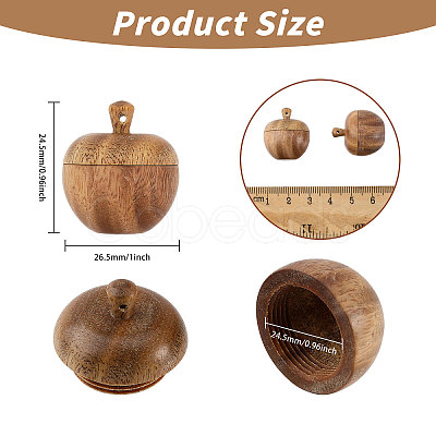 Rosewood Apple Box Jewelry Pendants WOOD-WH0027-64A-1