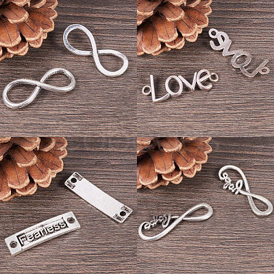 Tibetan Style Alloy Links TIBE-SC0002-07-1