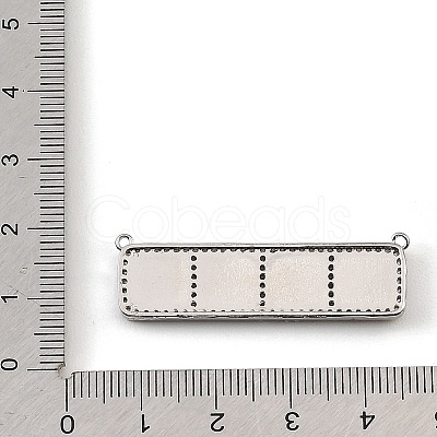 Brass Micro Pave Clear Cubic Zirconia Connector Charms CU-CBA30E8-01P-B-1