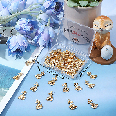 50Pcs Alloy Pendants FIND-BBC0001-37-1