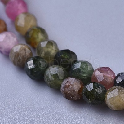 Natural Multicolor Tourmaline Beaded Necklaces NJEW-K114-A-A15-1