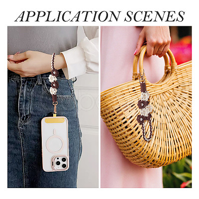 Hand-woven Flower Pendant Decorations KEYC-TAC0009-02KCG-08-1