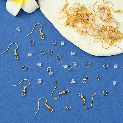 60Pcs Brass Earring Hooks DIY-FS0007-60G-1